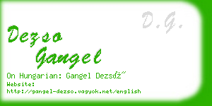 dezso gangel business card